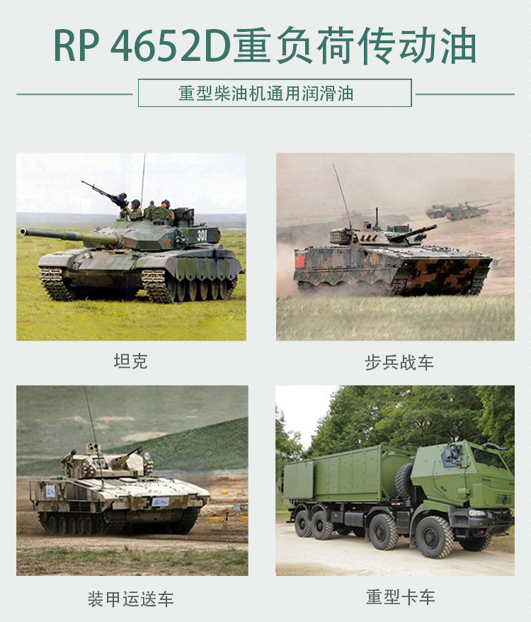 RP4652D裝甲車輛通用潤滑油應(yīng)用